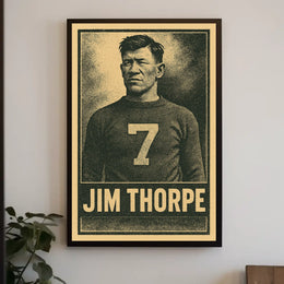 Jim Thorpe Iconic Athlete Poster