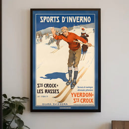 Winter Sports In The Jura Mountains Poster