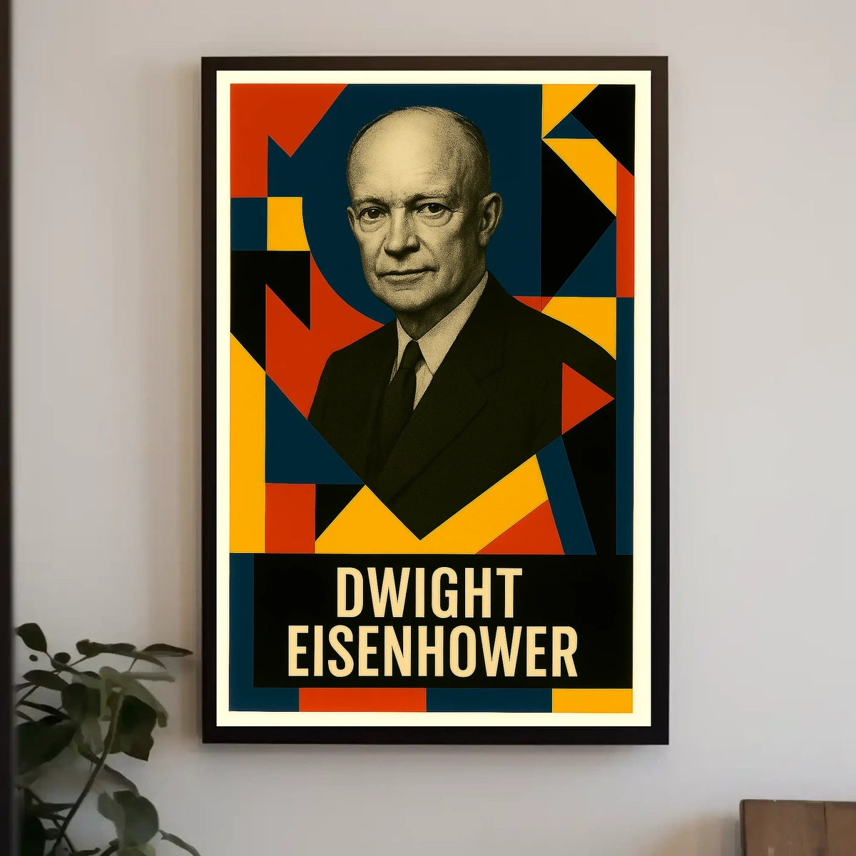 Dwight D. Eisenhower 34th President of the United States Abstract Pop Poster