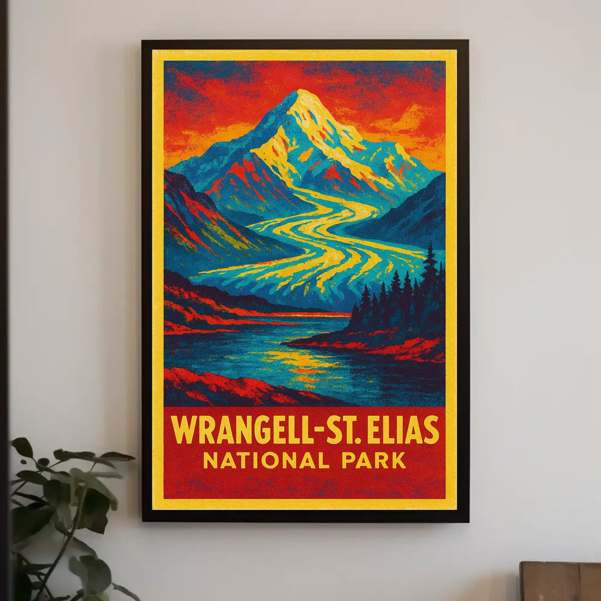 Wrangell Elias Vintage Adventure Explorer Poster