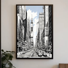 Experience the Excitement in Times Square Travel Poster