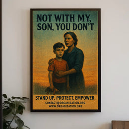 Empowerment Vintage Poster: Mother and Son Bond
