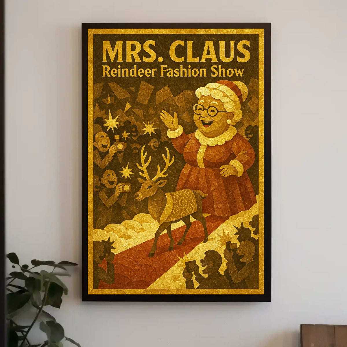 Mrs. Claus Reindeer Fashion Show Poster