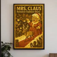 Mrs. Claus Reindeer Fashion Show Poster