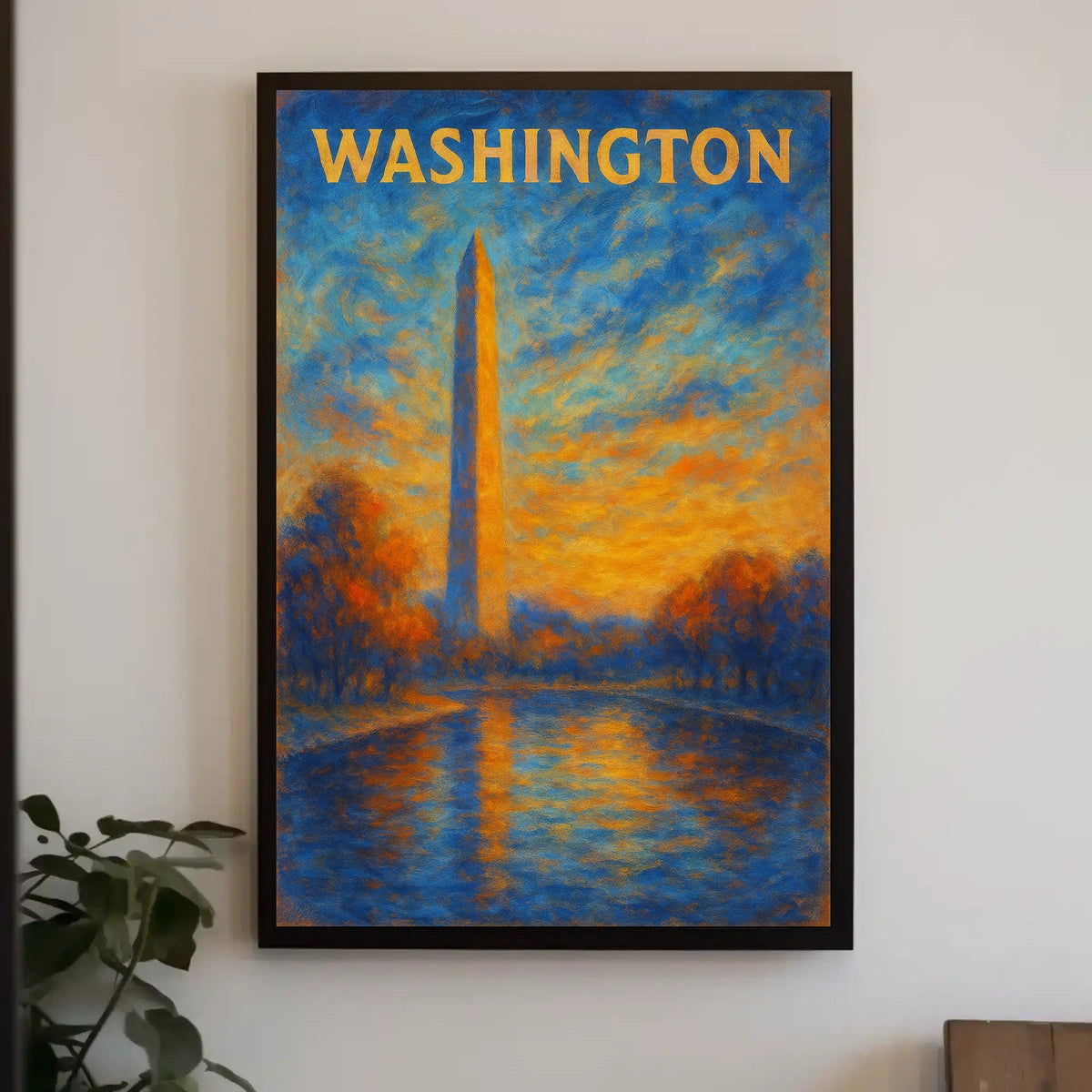 Washington Monument At Sunset Poster