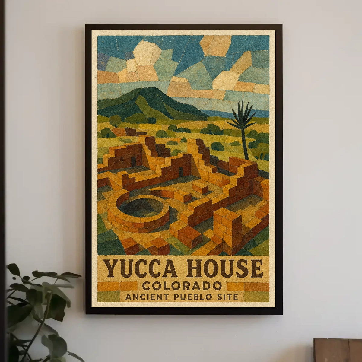 Yucca House Ancient Pueblo Site Poster