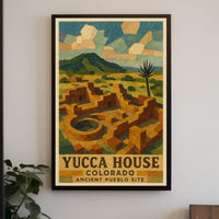 Yucca House Pueblo Site Cultural Heritage Desert Landscape Poster