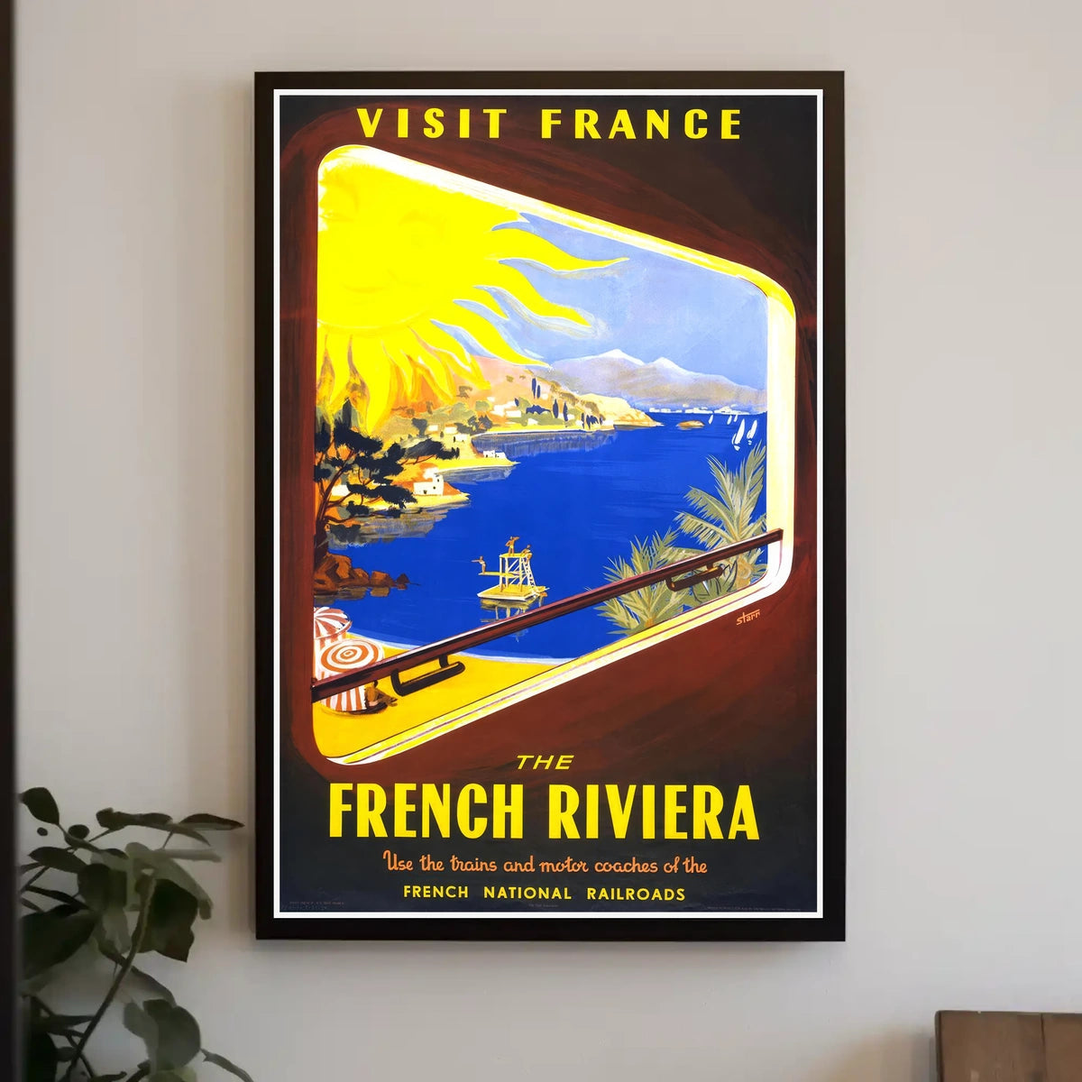 Visit France The French Riviera Poster
