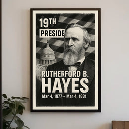 Rutherford B. Hayes 19th President of the United States Digital Montaje Poster