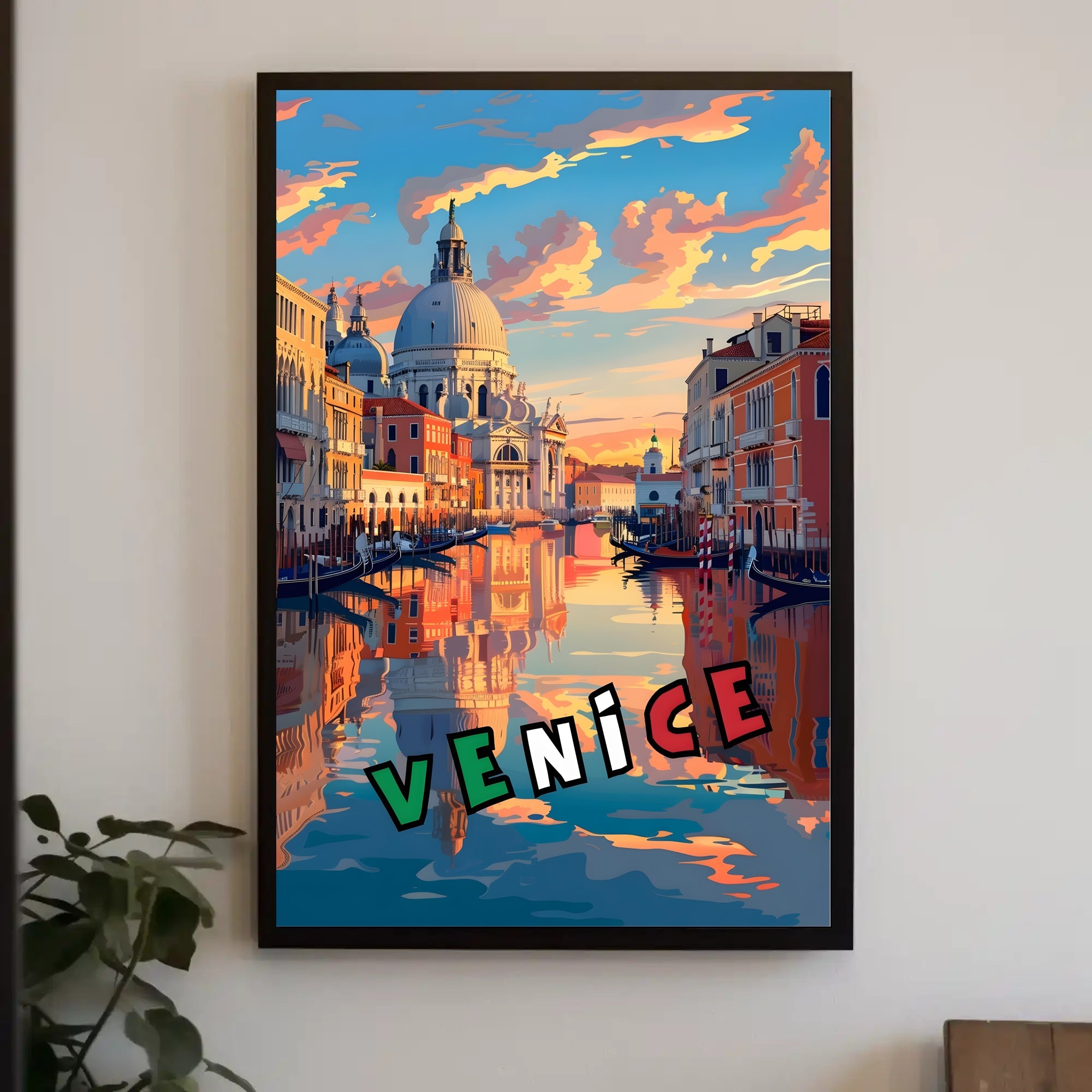 Scenic Venice at Sunset Poster
