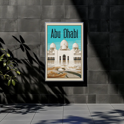 Abu Dhabi Vintage Poster