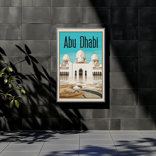 Abu Dhabi Vintage Poster