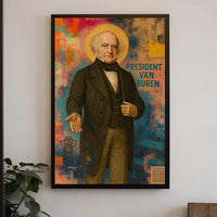 President Van Buren Abstract Iconic Political Art Poster
