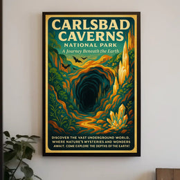 Carlsbad Caverns National Park Caves Exploration Adventure Poster