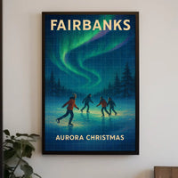 Fairbanks Aurora Christmas Poster