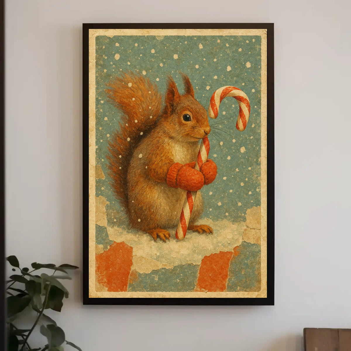 Winter Wonderland Squirrel Poster