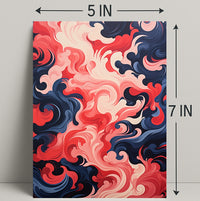 Swirling Abstract Waves Abstract Poster