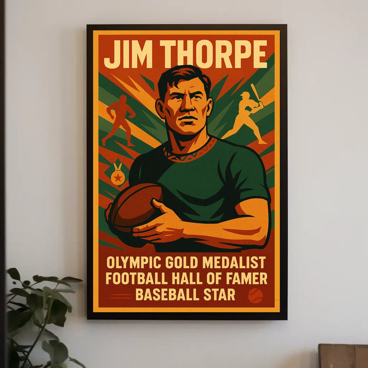 Celebrating Jim Thorpe Legendary Athlete Jim Thorpe Poster