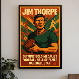 Celebrating Jim Thorpe Legendary Athlete Jim Thorpe Poster