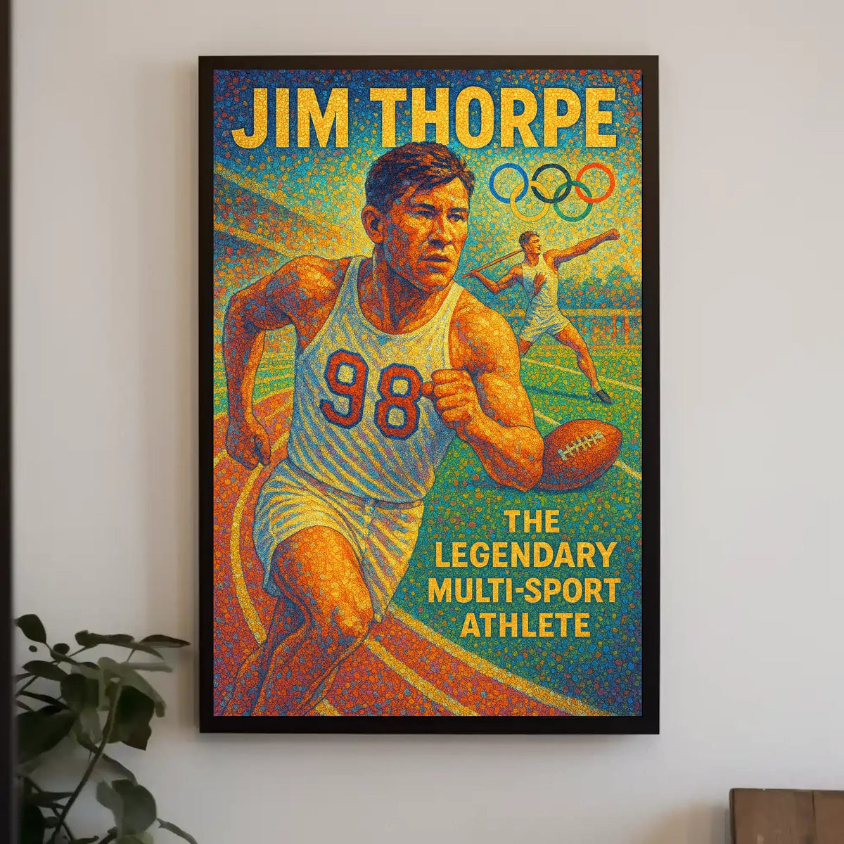Jim Thorpe Iconic Multi-Sport Legend Poster