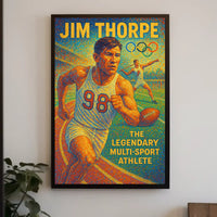 Jim Thorpe Iconic Multi-Sport Legend Poster