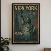 New York Empire State Skyline Poster Modern Wall Art