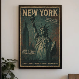 New York Empire State Skyline Poster Modern Wall Art