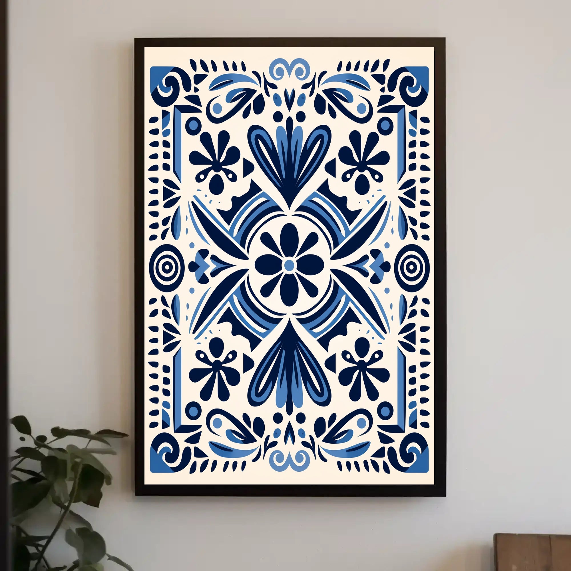 Ornate Floral Design Poster