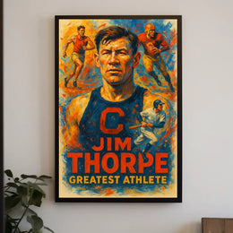 Jim Thorpe Legendary Athlete Poster