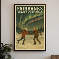 Fairbanks Aurora Christmas Poster