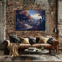 Serene Japanese Autumn Pixel Art Poster