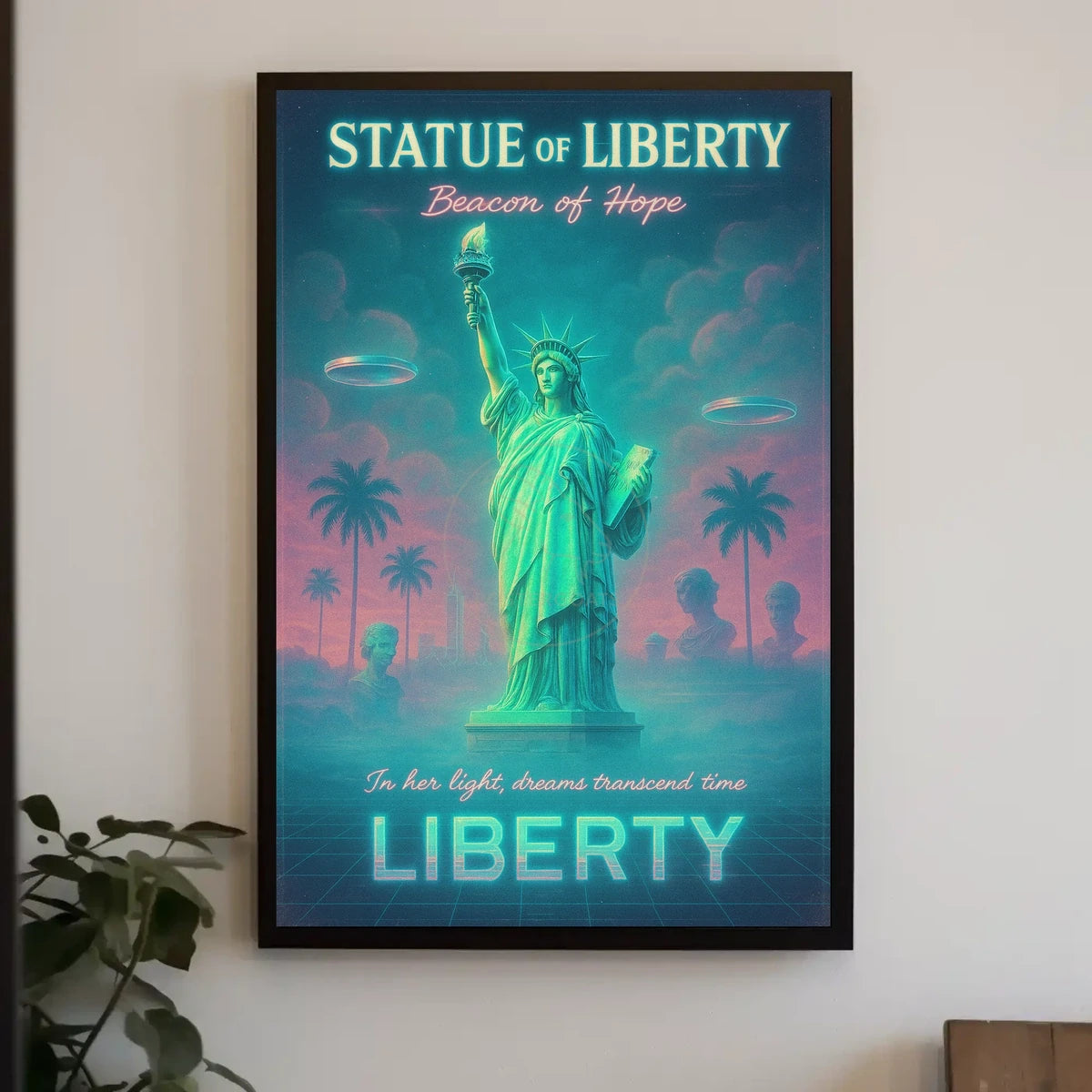 Beacon of Hope: Retro-Futuristic Sci-Fi Poster
