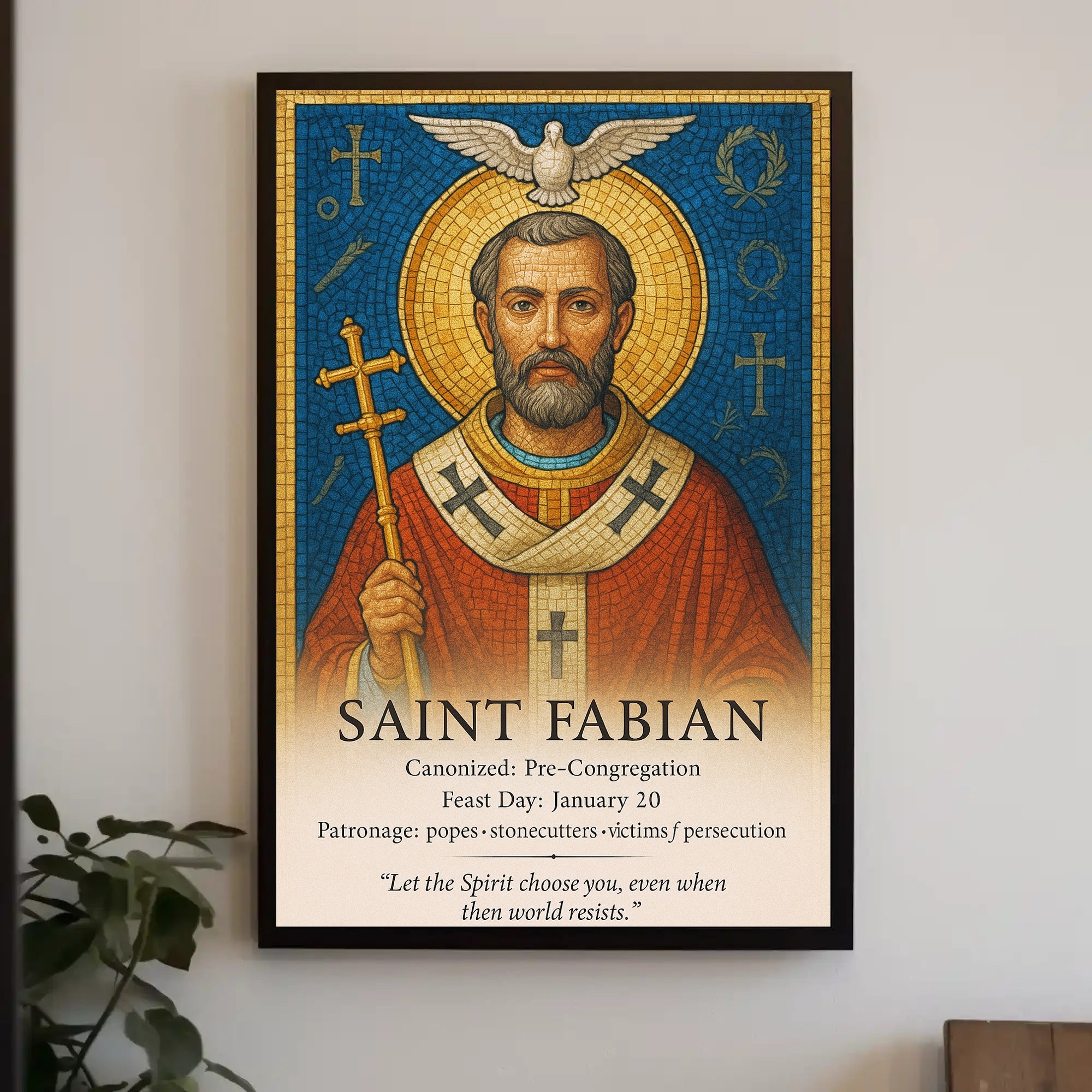 Saint Fabian Poster PosterGoat