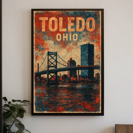 Toledo, Ohio Urban Landscape Poster