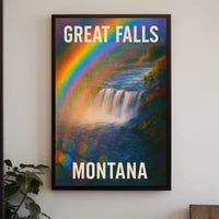 Stunning Great Falls Montana Scenic Nature Landscape Photography Realism Art Poster For Wanderlust Decor Enthusiasts