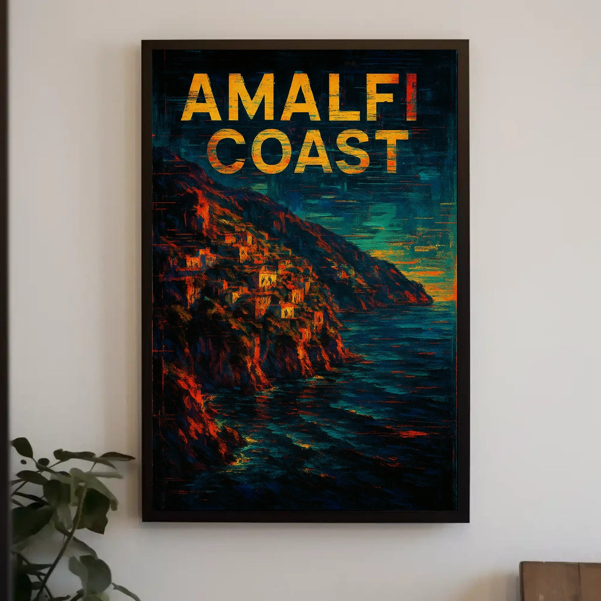 Amalfi Coast Poster Wall Art Coastal Scenery Print Deluxe