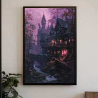 Enchanted Twilight Village Poster PosterGoat
