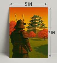 Samurai at Sunset Poster PosterGoat