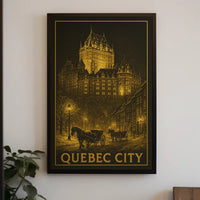 Quebec City At Night Poster