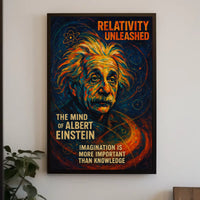Albert Einstein Inspirational Abstract Art Poster