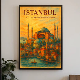 City of Bridges and Dreams Istanbul Poster