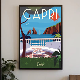 Capri Island Scenic Art Travel Poster PosterGoat