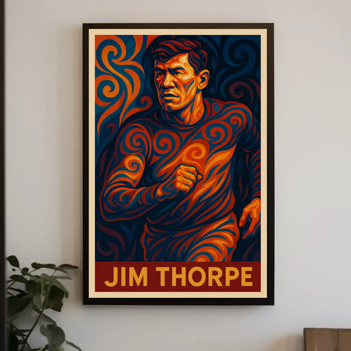 Jim Thorpe Iconic Athlete Poster