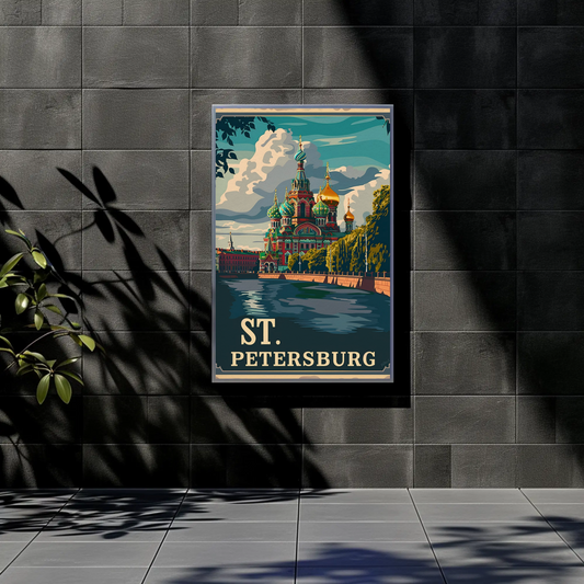 St. Petersburg Vintage Poster - Russian Architecture