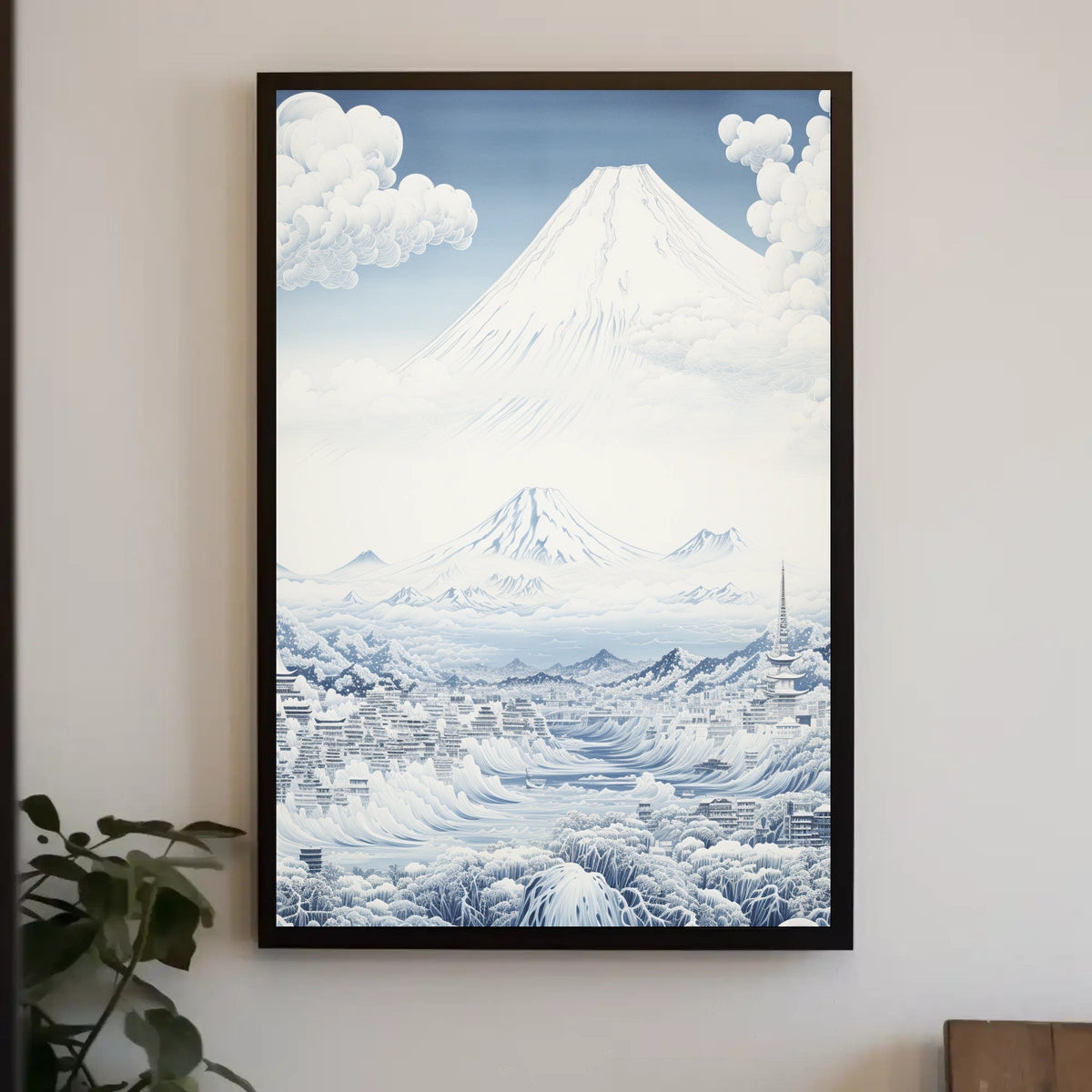 Japanese Mountain Serenity: Cultural or Heritage Poster