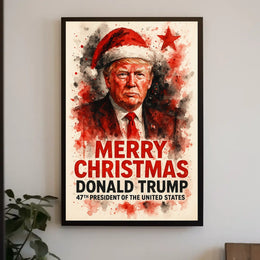 Festive Santa Hat Artwork - Abstract, Artistic, or Pop Culture Poster