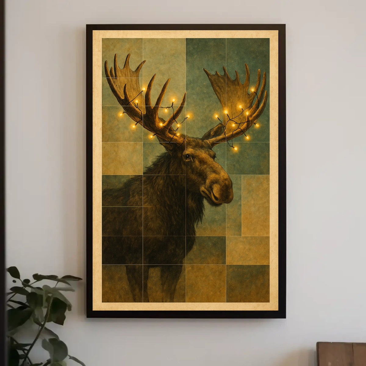 Illuminated Moose Poster