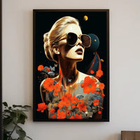 Surreal Woman Celestial Dreamscape Abstract or Artistic Poster