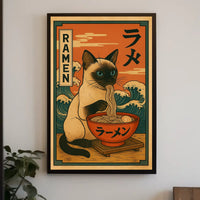 Ramen Cat Delight Poster