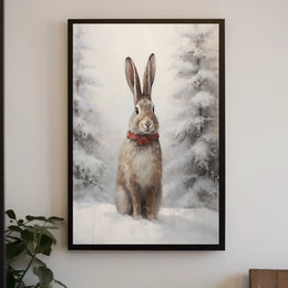 Winter Wonderland Hare Poster